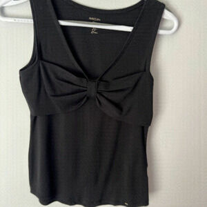 𝅺NWOT Marc Cain Bow Tank Top, Black, Like New